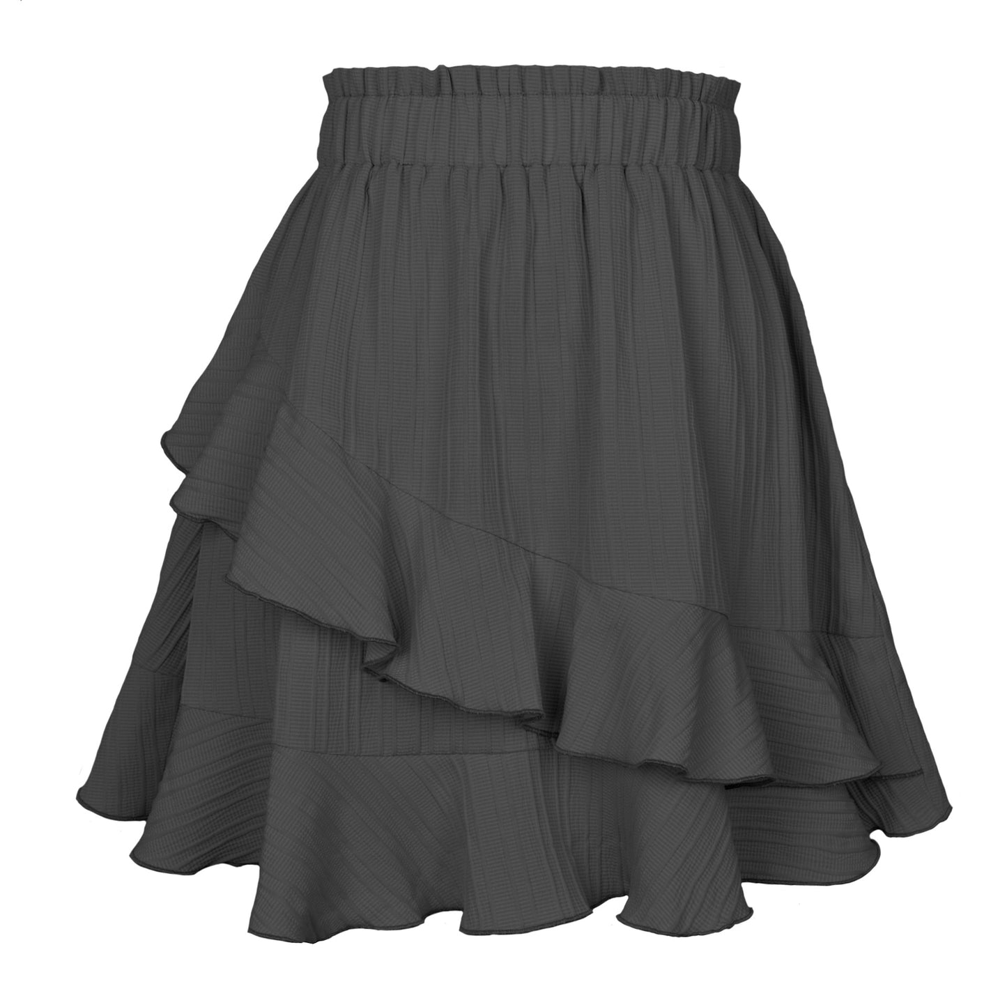 High Waist Ruffled Skirt for Women