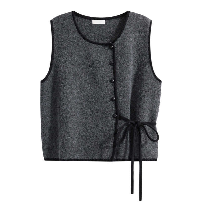 Loose Autumn and Winter Sleeveless Coat – Sweater Vest Top for Warmth and Style