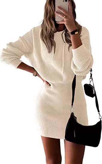 Elegant Knitted Hooded Dress: Women's Fashionable Attire