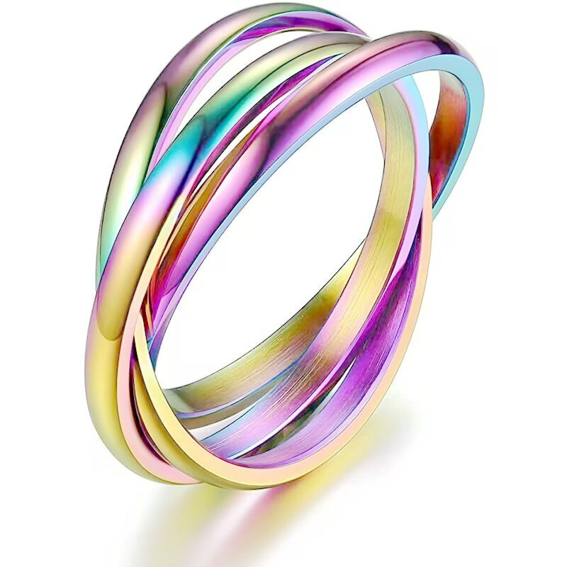 Women's Fashion Simple Titanium Steel Ring