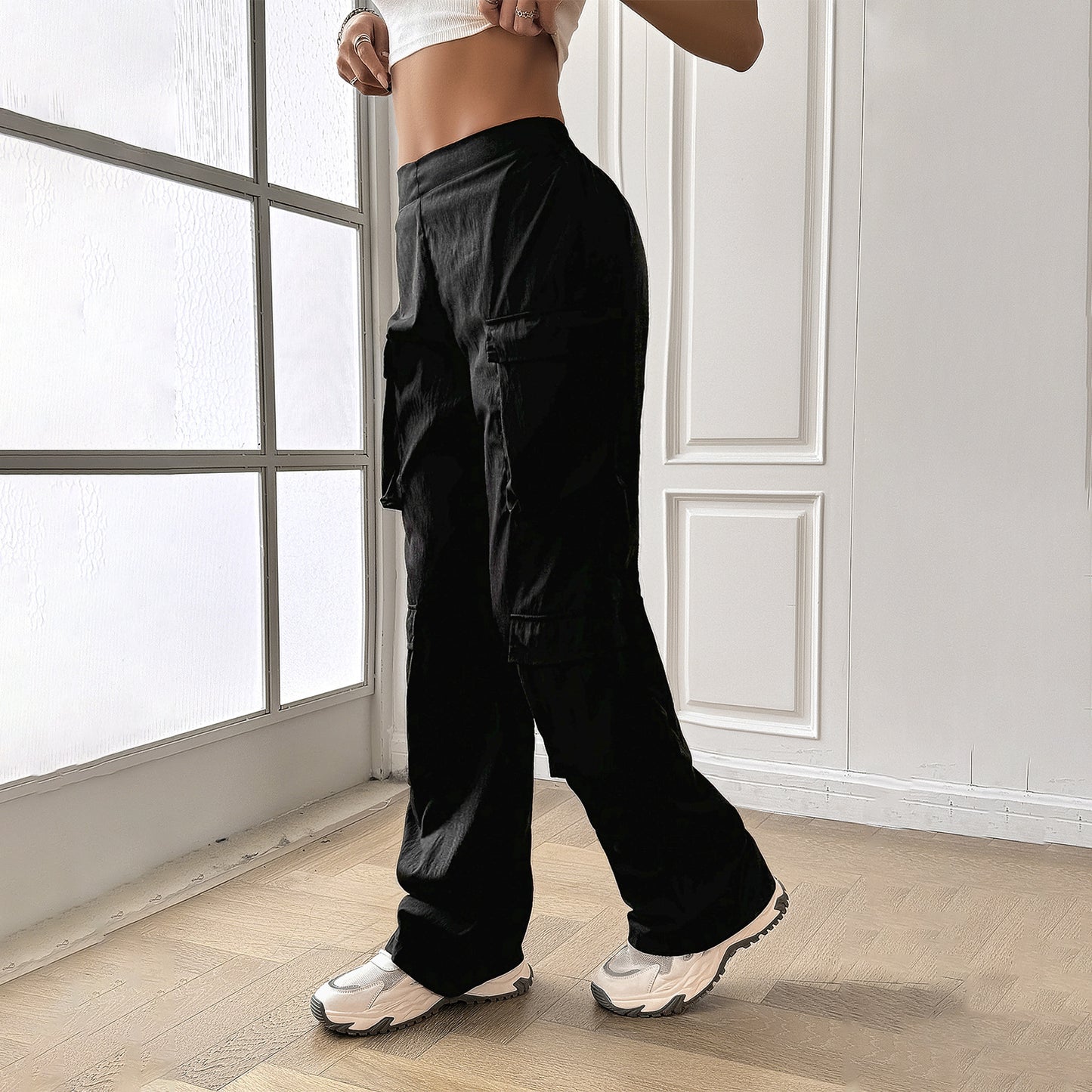 Women's Casual Solid Color Sweatpants: Fashionable Trousers