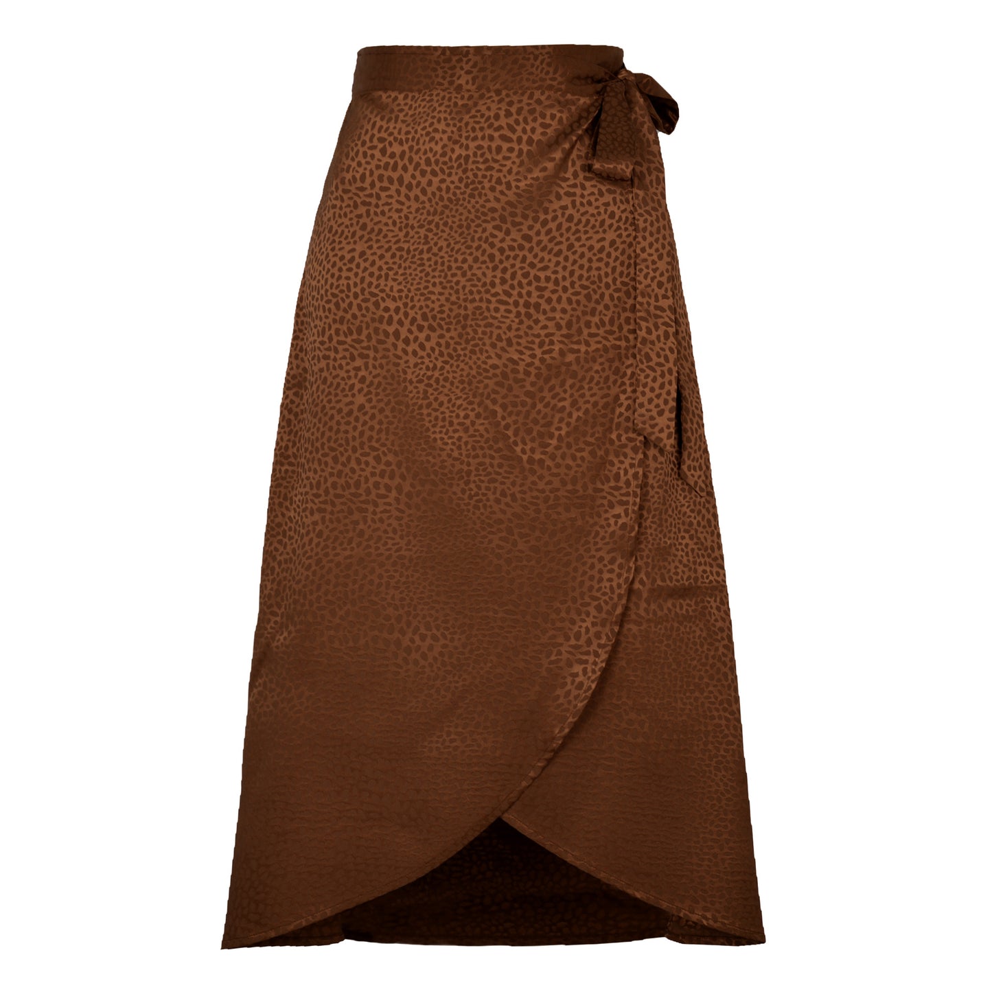 High Waist Jacquard Skirt with Tie for Women