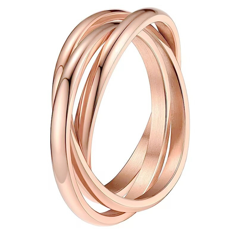 Women's Fashion Simple Titanium Steel Ring