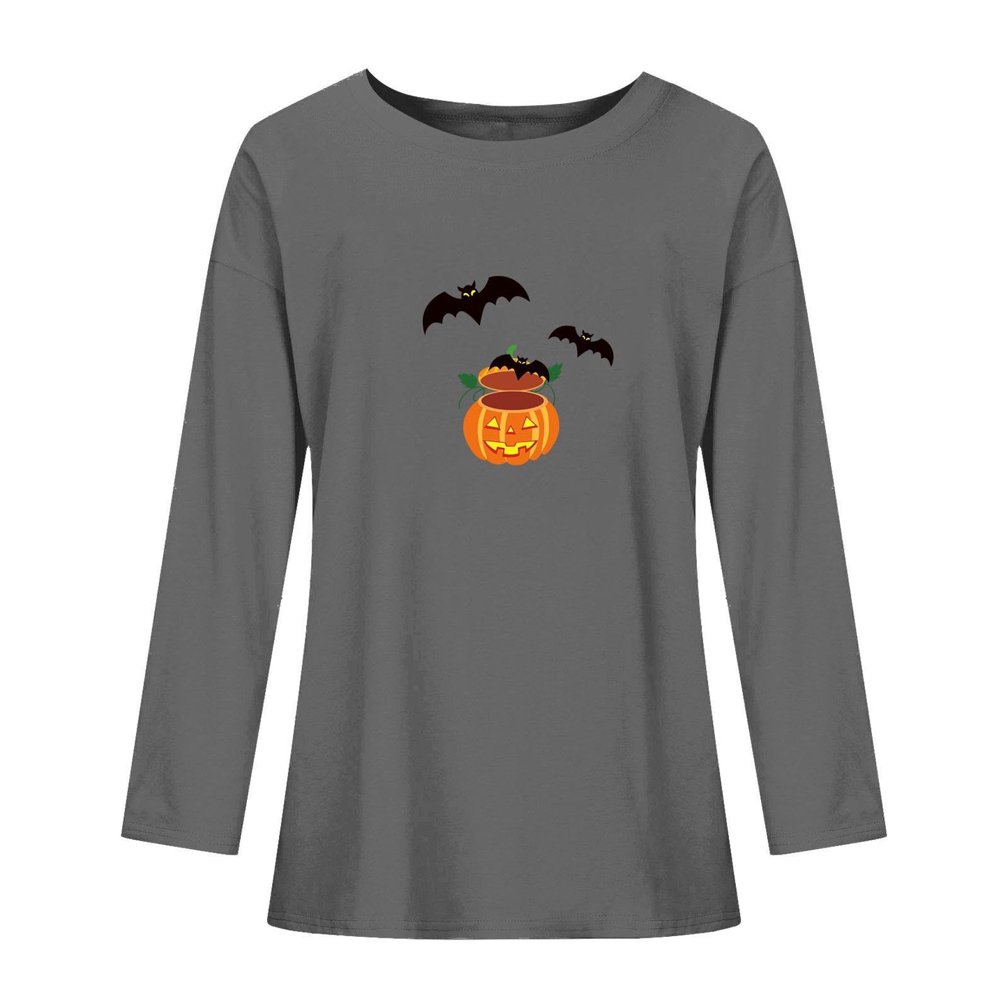 Halloween Bat Printed Crew Neck Top