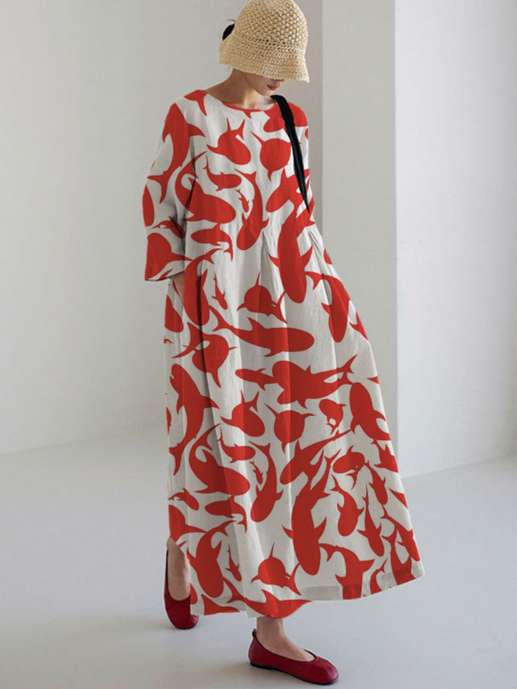 3D Printing Crafts Short Sleeve Women's Dress