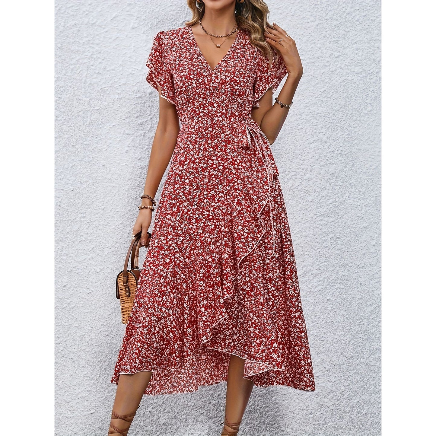 Floral Short Sleeve Dress: Women's Fashion Statement