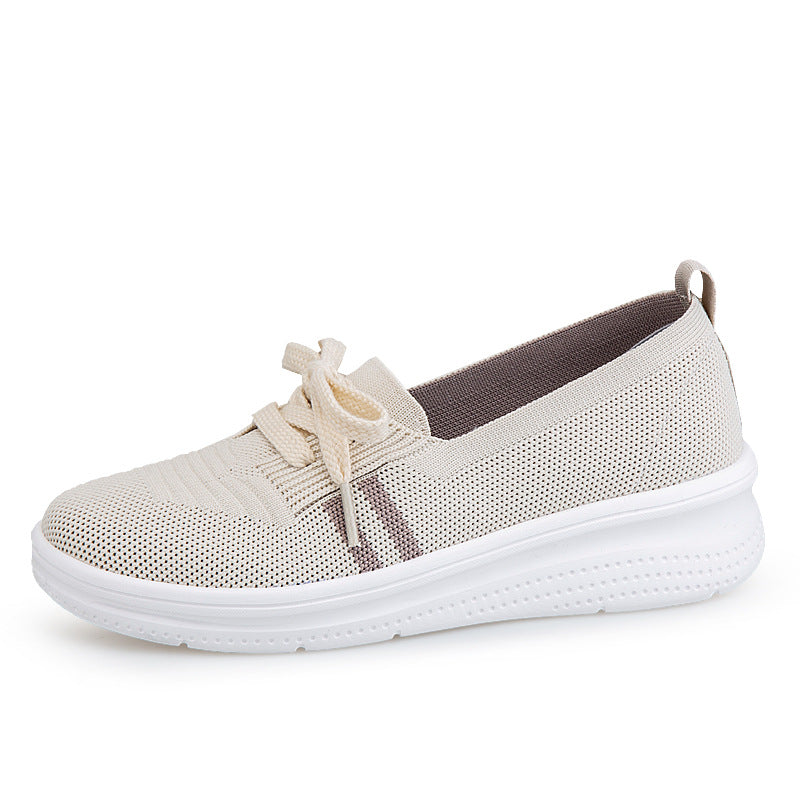 Lightweight Breathable Soft Bottom White Lazy Shoes