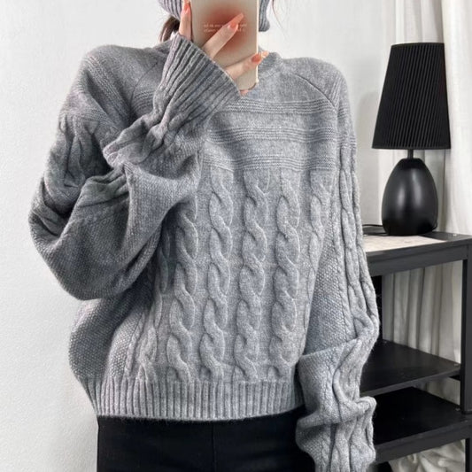 Women's Slimming Knitted Top in Relaxed Idle Style