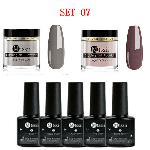 Mtssii 10g Dipping Nail Powder Set Matte Nail Glitter Dippin