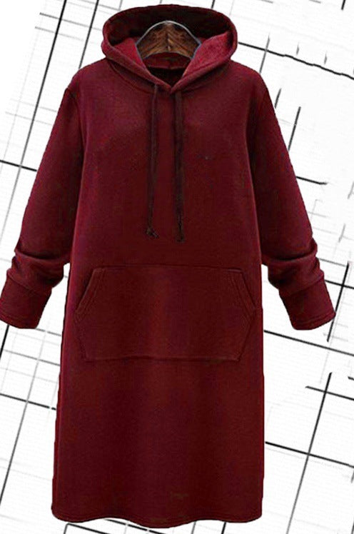 Mid-Length Sweater Coat Dress with Sparkling Blank Design