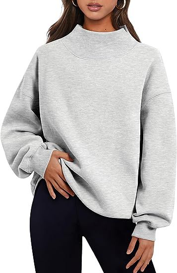 Women's Thick Solid Color Pullover Sweatshirt with Loose Fit