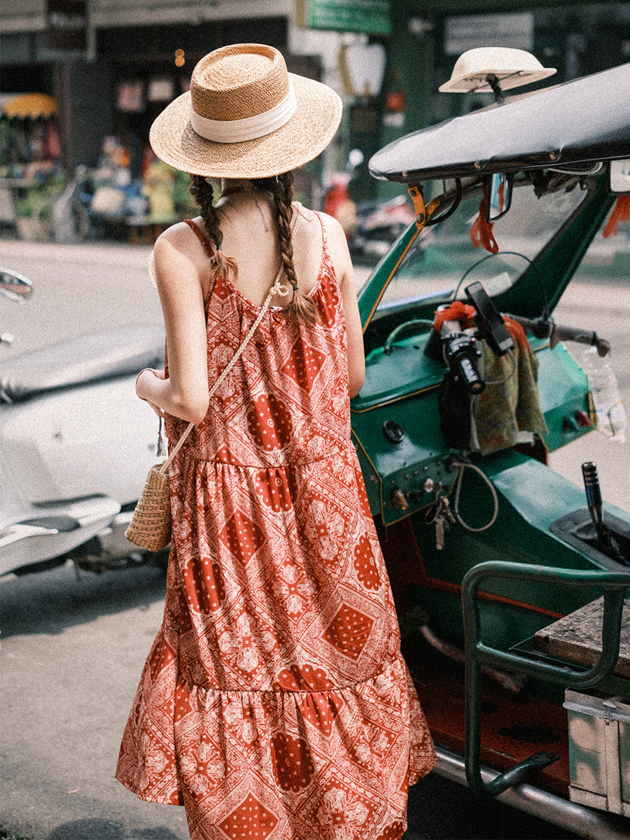 Ethnic-Style White Dress for Women