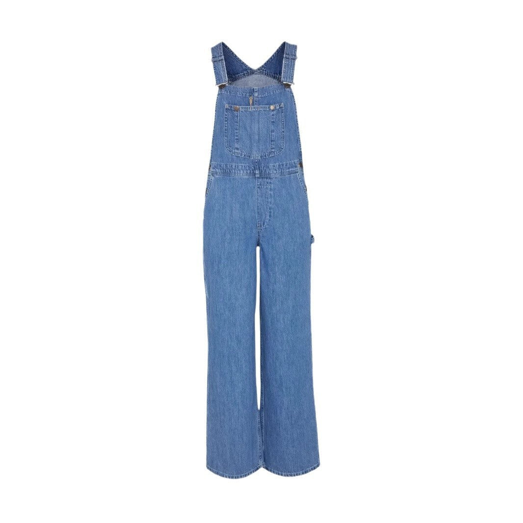 Fashionable Loose and Slimming Women's Denim Overalls