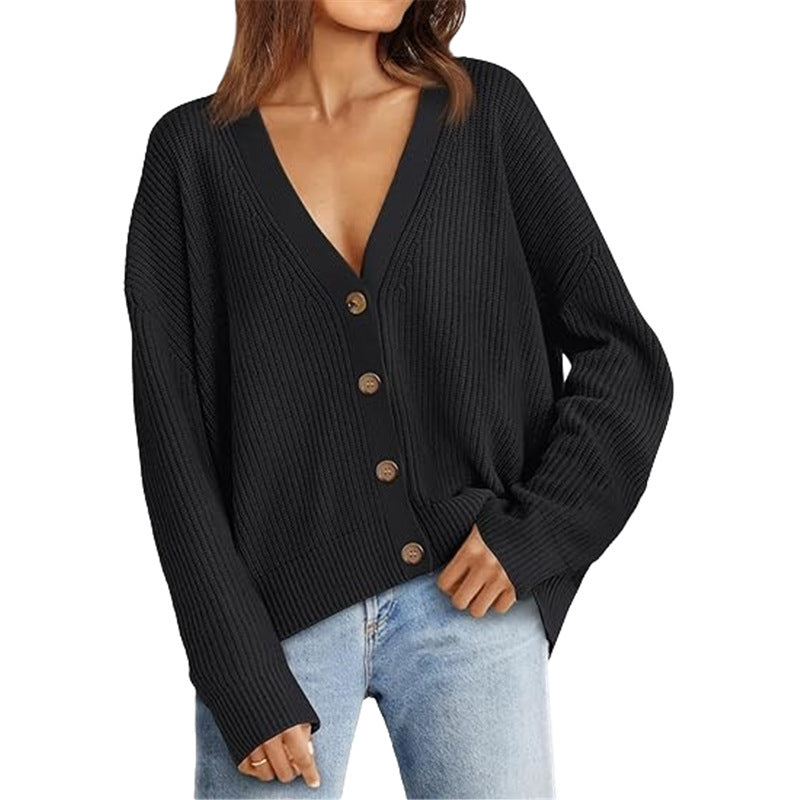 Women's Lightweight Sweater Cardigan – No Pilling, No Fading, with Buttons