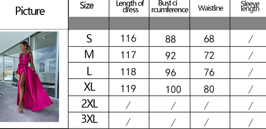 Women's Printed Sleeveless Deep V-neck Sexy Long Dress