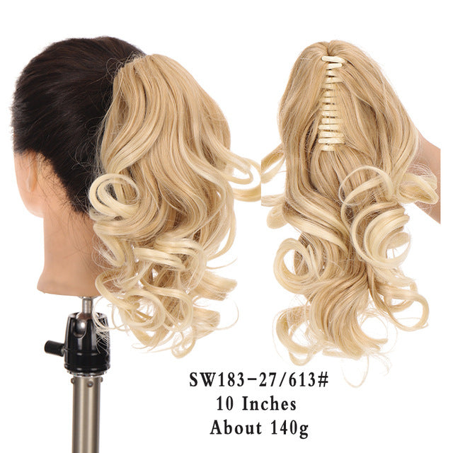 Messy Mid-length Clip Style Horse Tail Natural & Fluffy