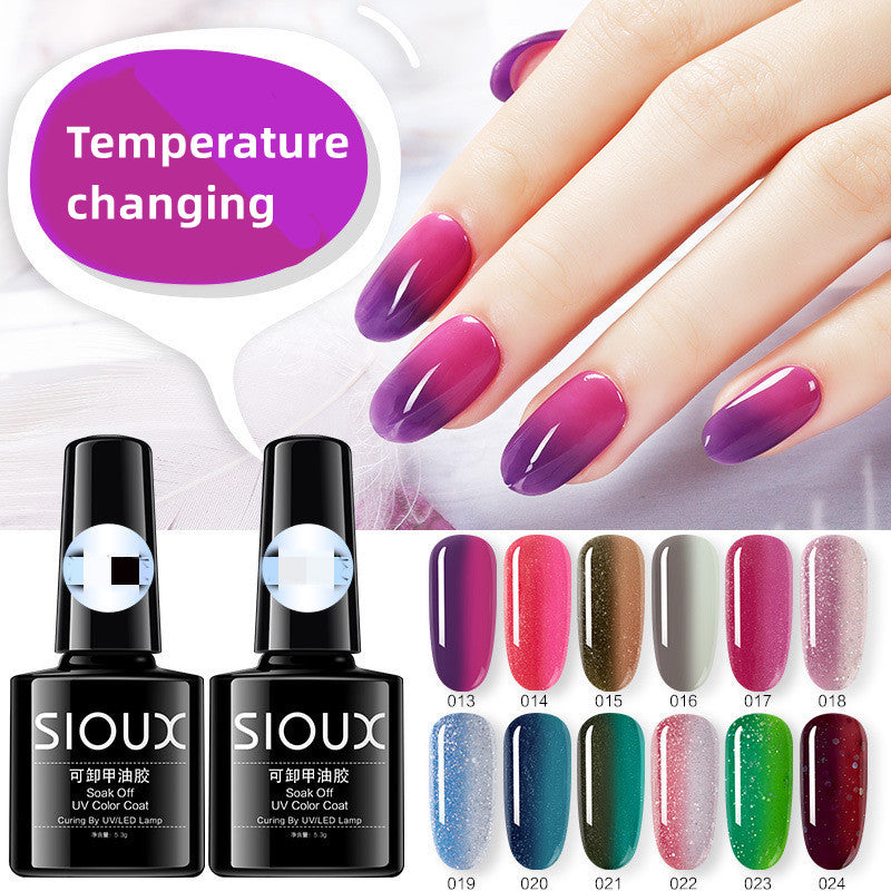 Durable and Waterproof Temperature-Changing Nail Polish in Popular Colors