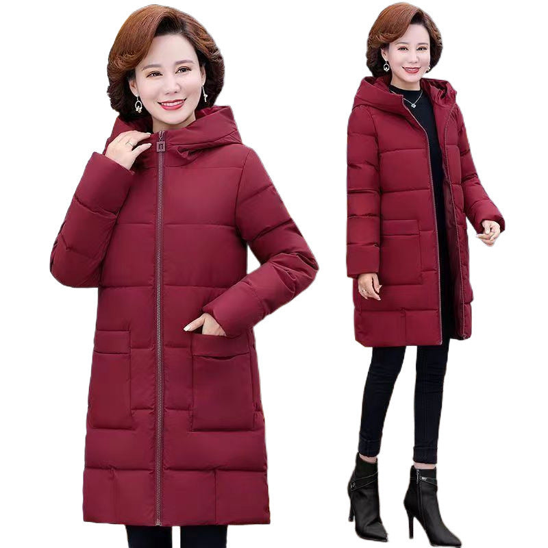 Down Cotton-Padded Coat for Middle-Aged and Elderly Outerwear