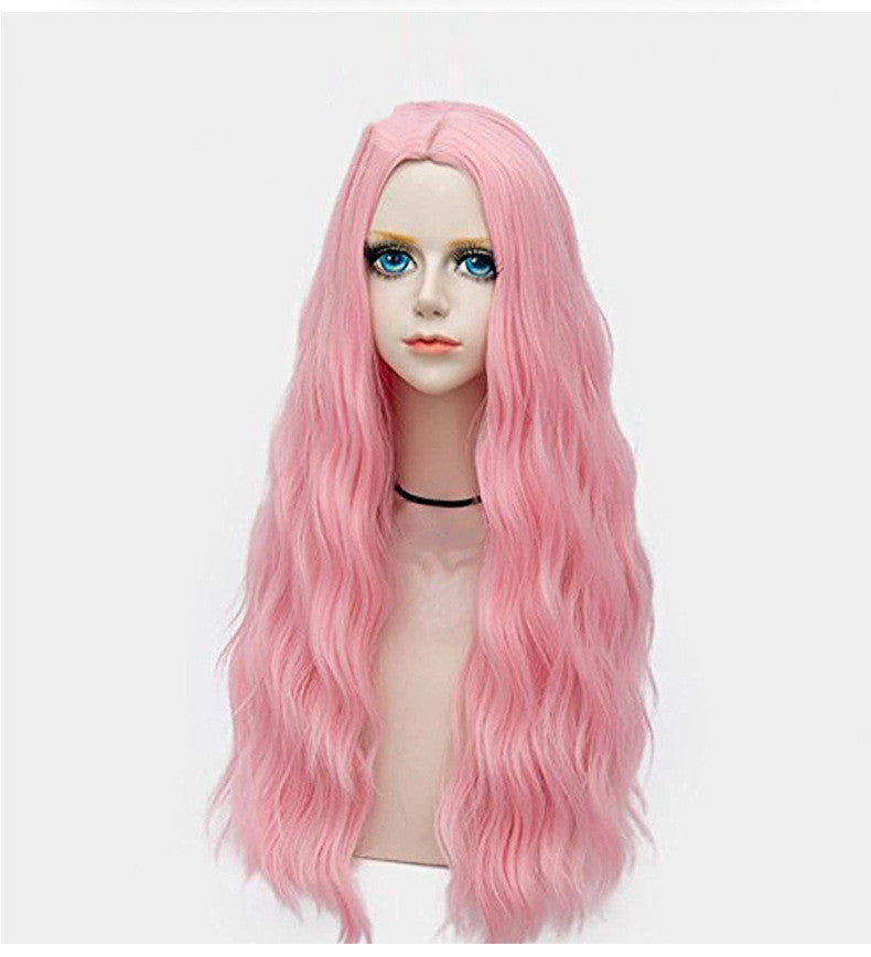 Mid Parting Multicolor Chemical Fiber Wig Full Head Cover