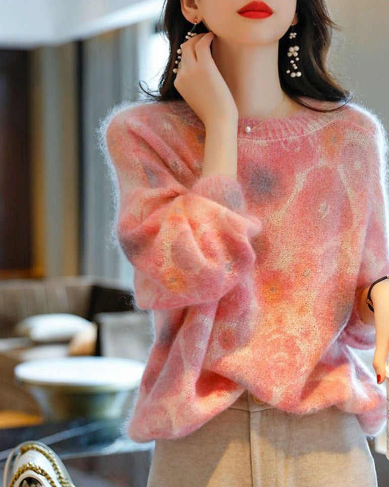 Fashionable Personalized Loose Sweater Top for Ladies