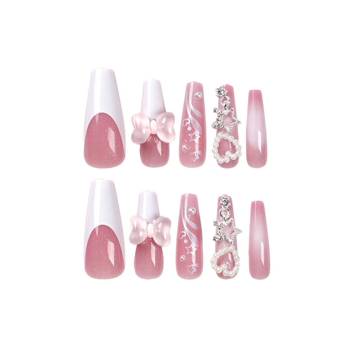 Butterfly Manicure Wear Nail Tip Mid-length