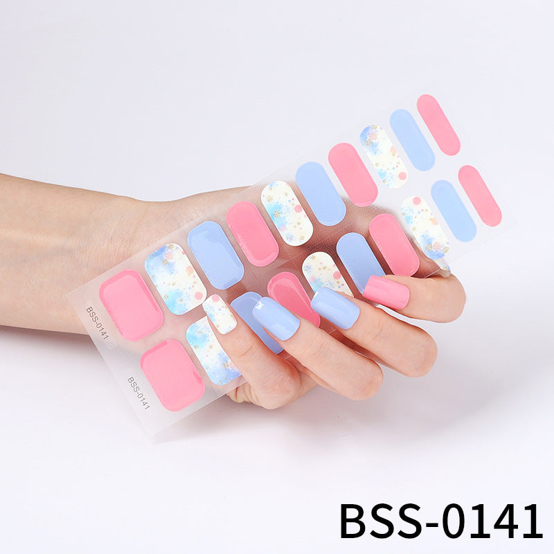 Gel Nail Stickers 3d Semi-cured Nail Stickers UV Nail Semi-baked Nail Stickers Paper