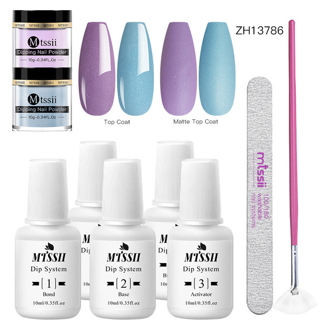 Mtssii 10g Dipping Nail Powder Set Matte Nail Glitter Dippin