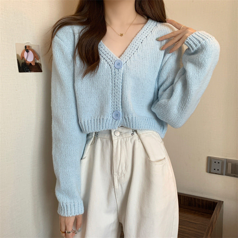 Cozy and Stylish Women's Knitted Short Cardigan Sweater