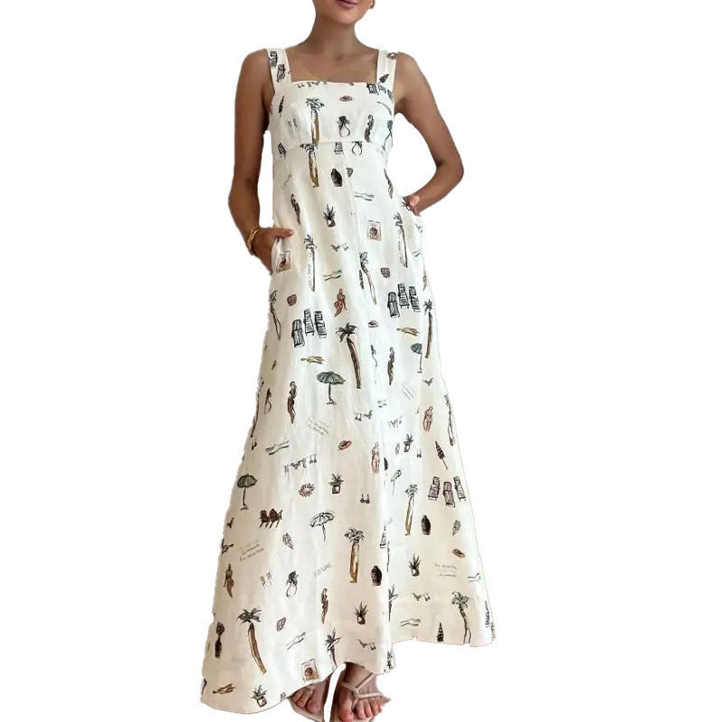 Women's Personalized Printing Sling Dress