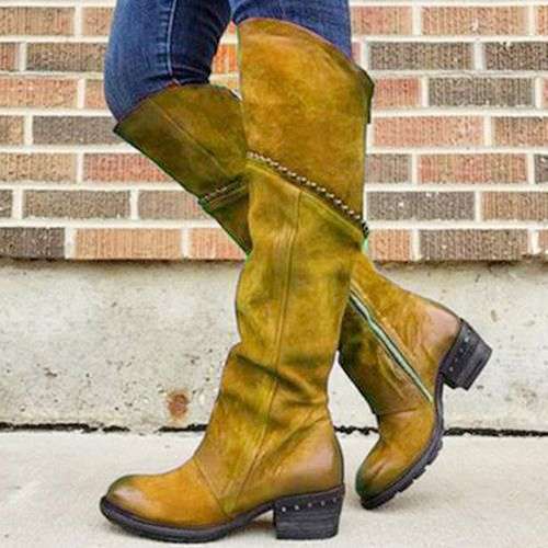 Women's Round Toe European & American Martin Boots