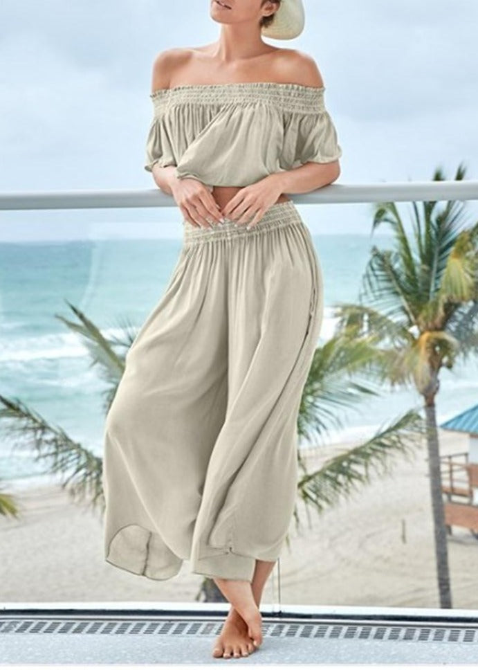 Loose-Fit Summer Suit with Short Sleeves Jumpsuits