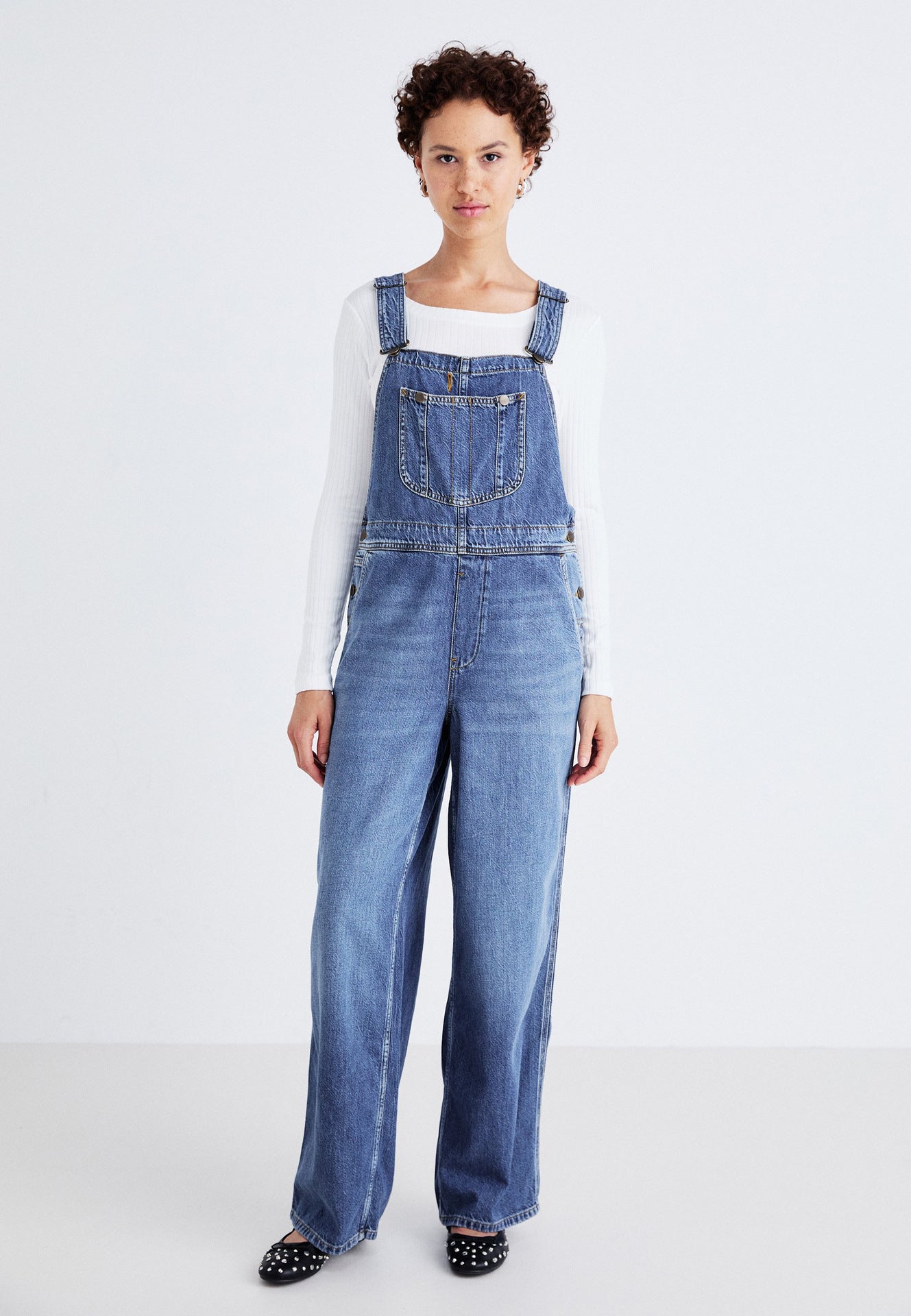 Fashionable Loose and Slimming Women's Denim Overalls