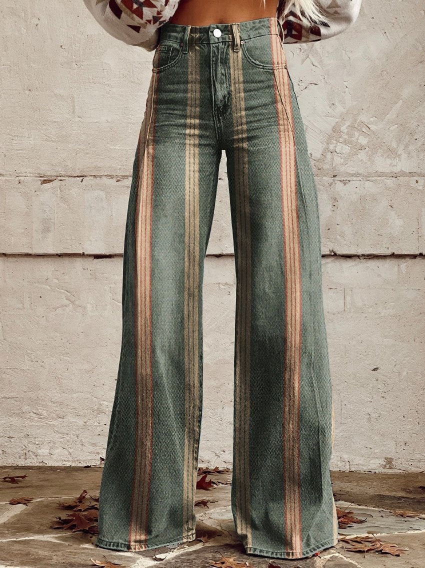 Women's Casual Fashion Denim Wide-Leg Pants