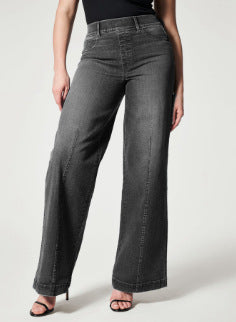 Vintage Fleece-Lined High-Waist Wide-Leg Jeans for Women