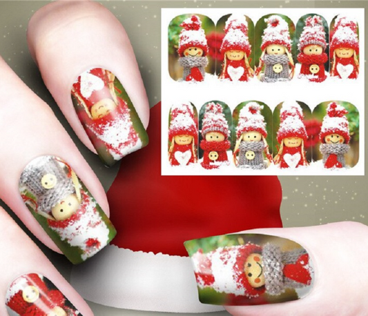 Festive Christmas Nail Art Water Transfer Decal Stickers