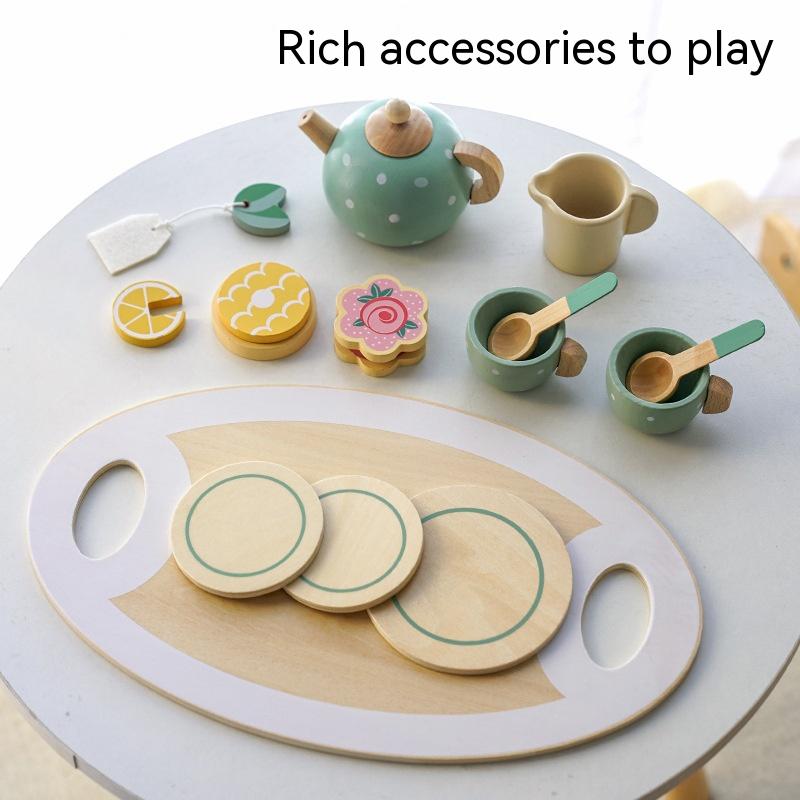 Wooden Children's Simulation Cake Stand Ice Cream Toy