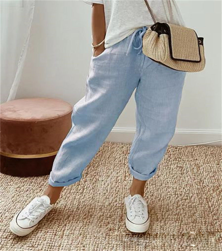 Women's Denim Elasticated Pocket Slacks