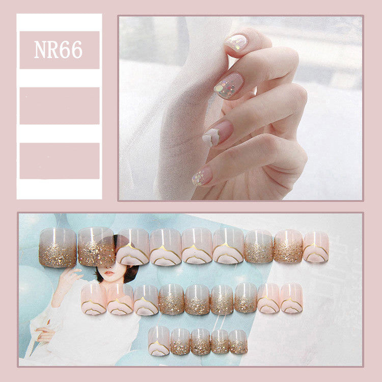 24 Pieces Of Nail Art Patches Can Be Detached And Reused