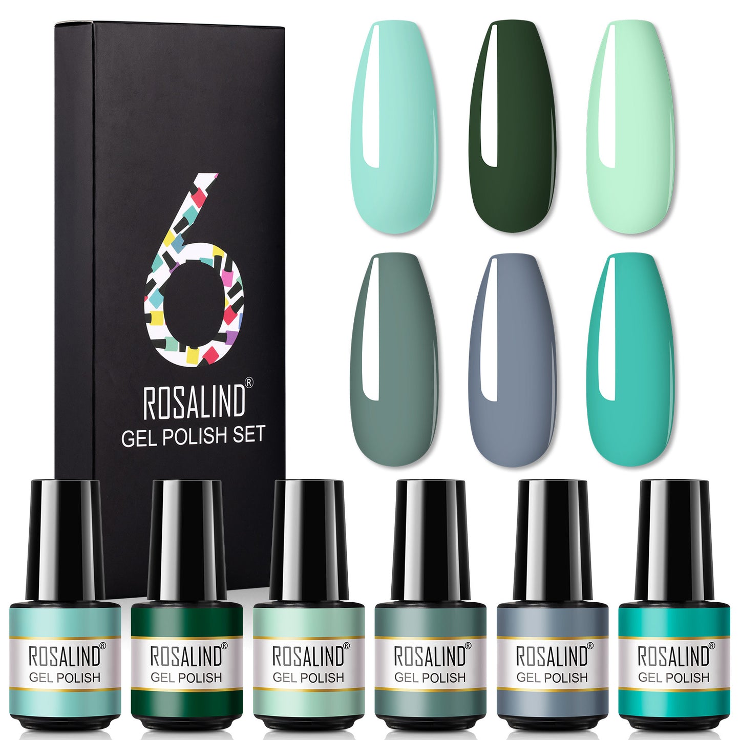 Korean Nail Color Glue Set: One-Color Fine Glitter Nail Polish in a Box