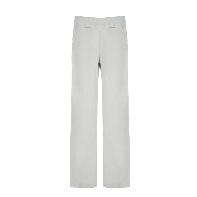 European and American Style Draped Wide-Leg Pants