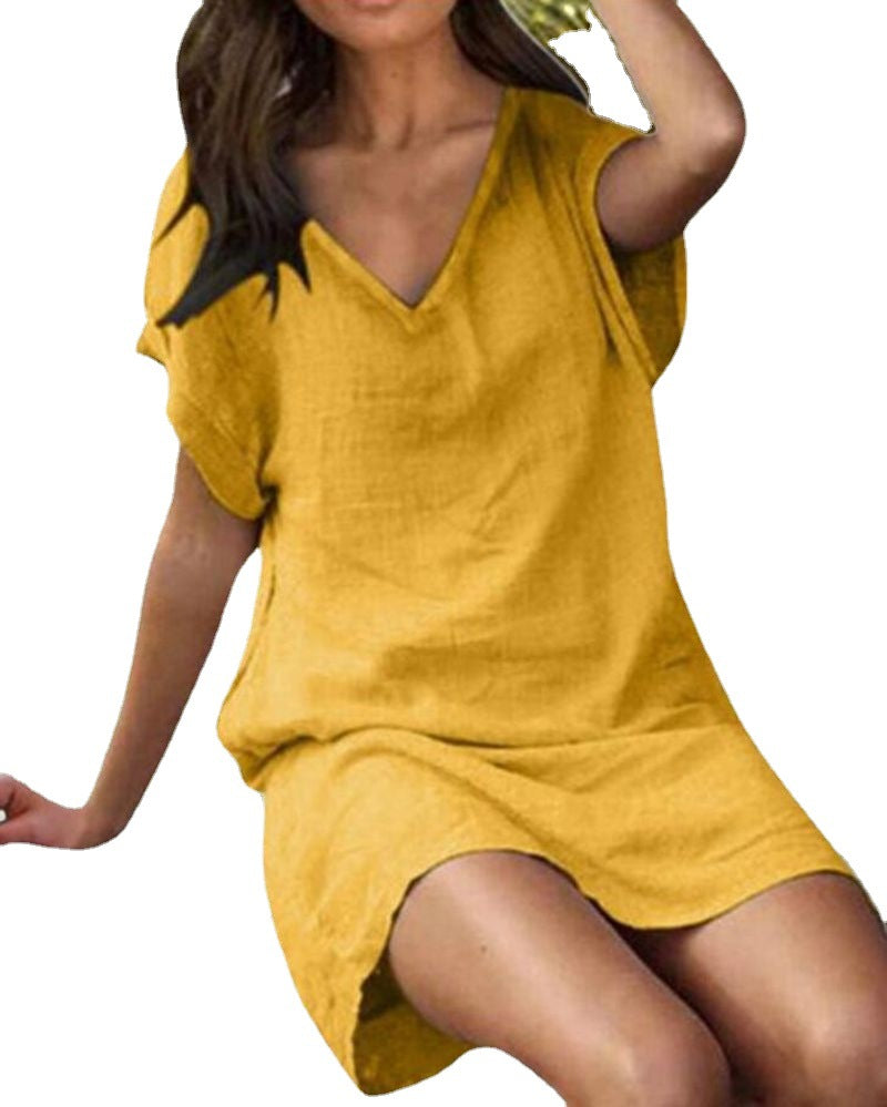 Stylish Loose Short Sleeve Dress