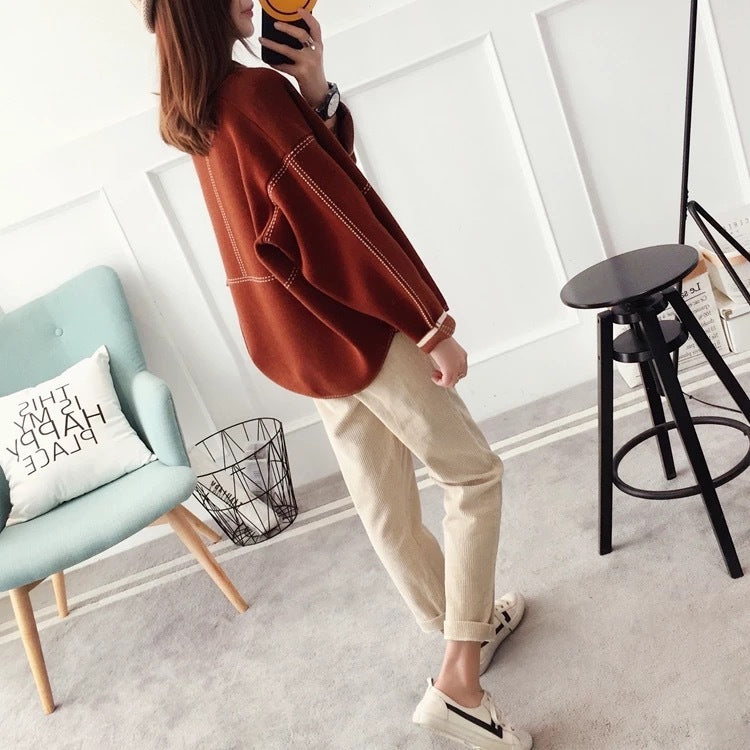 Woman's Korean-Style Sweater Cardigan for Autumn and Winter