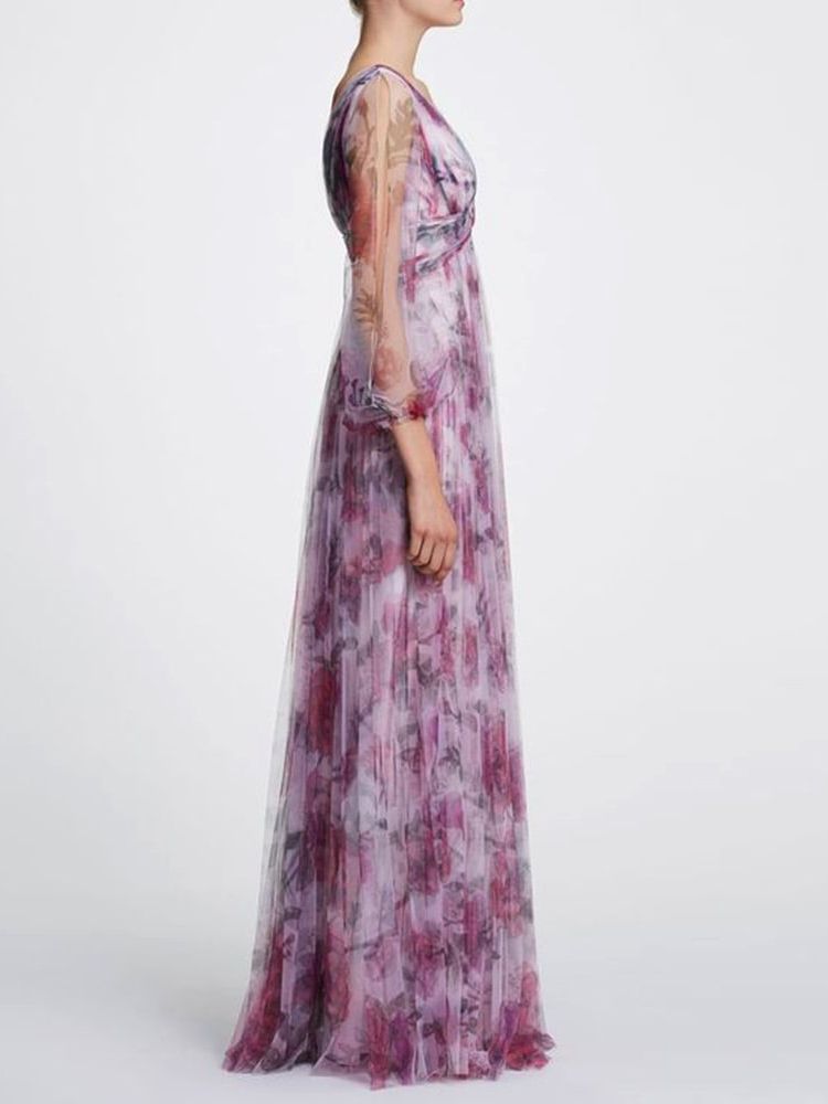 Women's Chiffon Dress, a Touch of Temperament and Printed