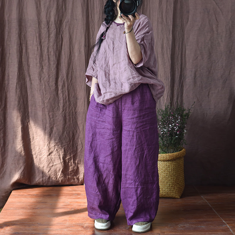 Casual Women's Cotton and Linen Slacks