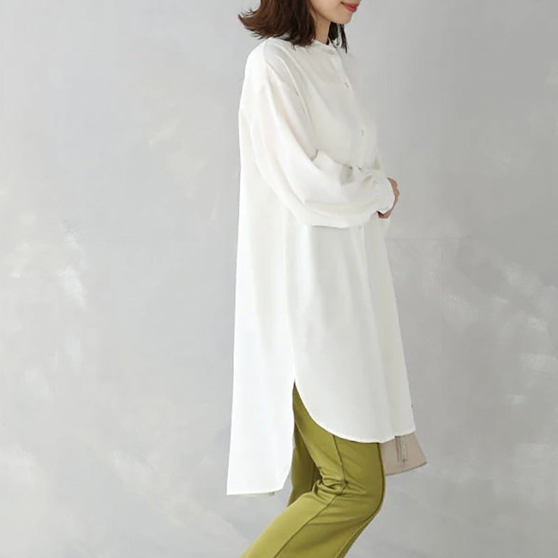 Women's Loose Mid-Length Long-Sleeved Shirt