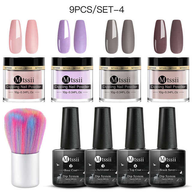 Mtssii 10g Dipping Nail Powder Set Matte Nail Glitter Dippin