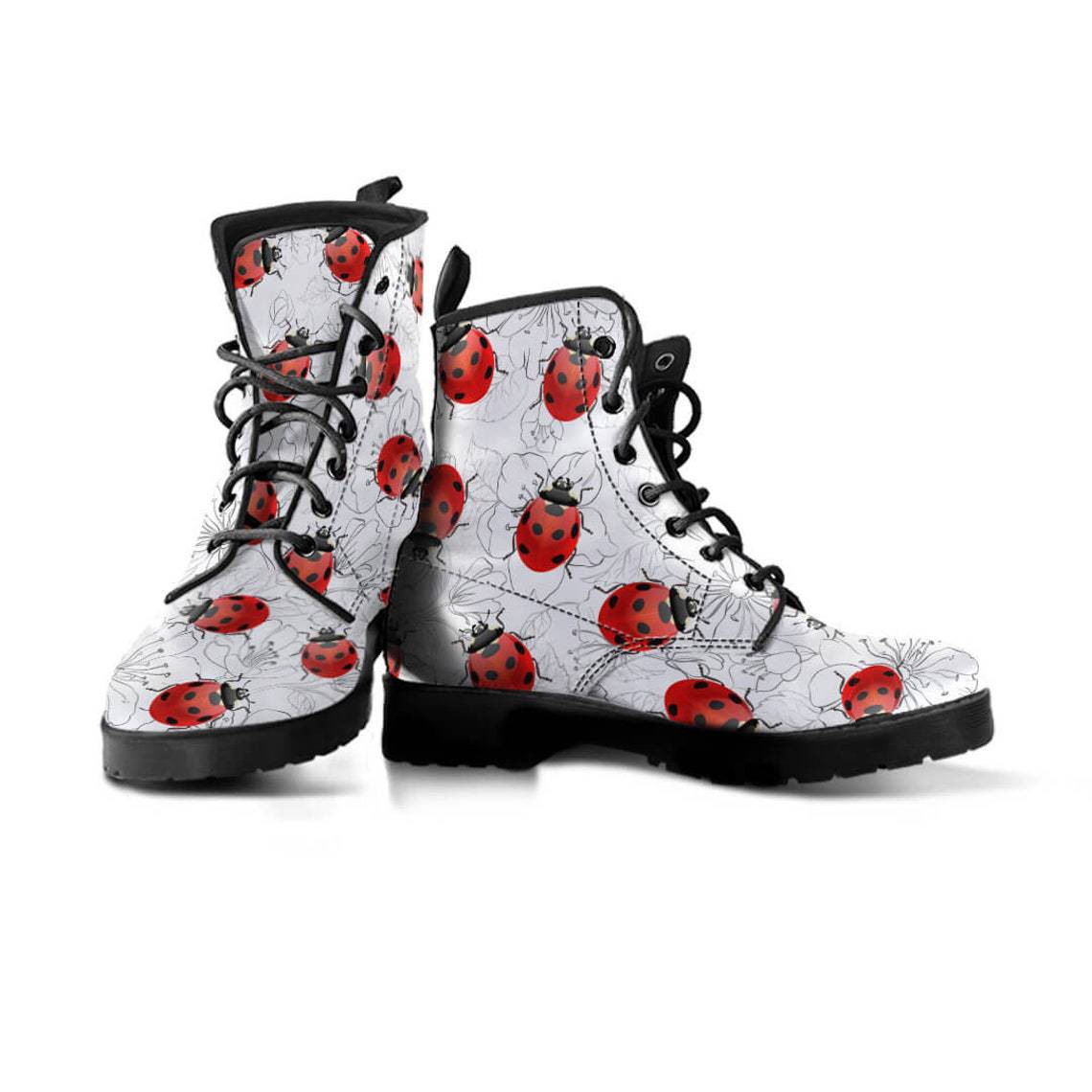 Digital Printing Women's High-top Motorcycle Boots