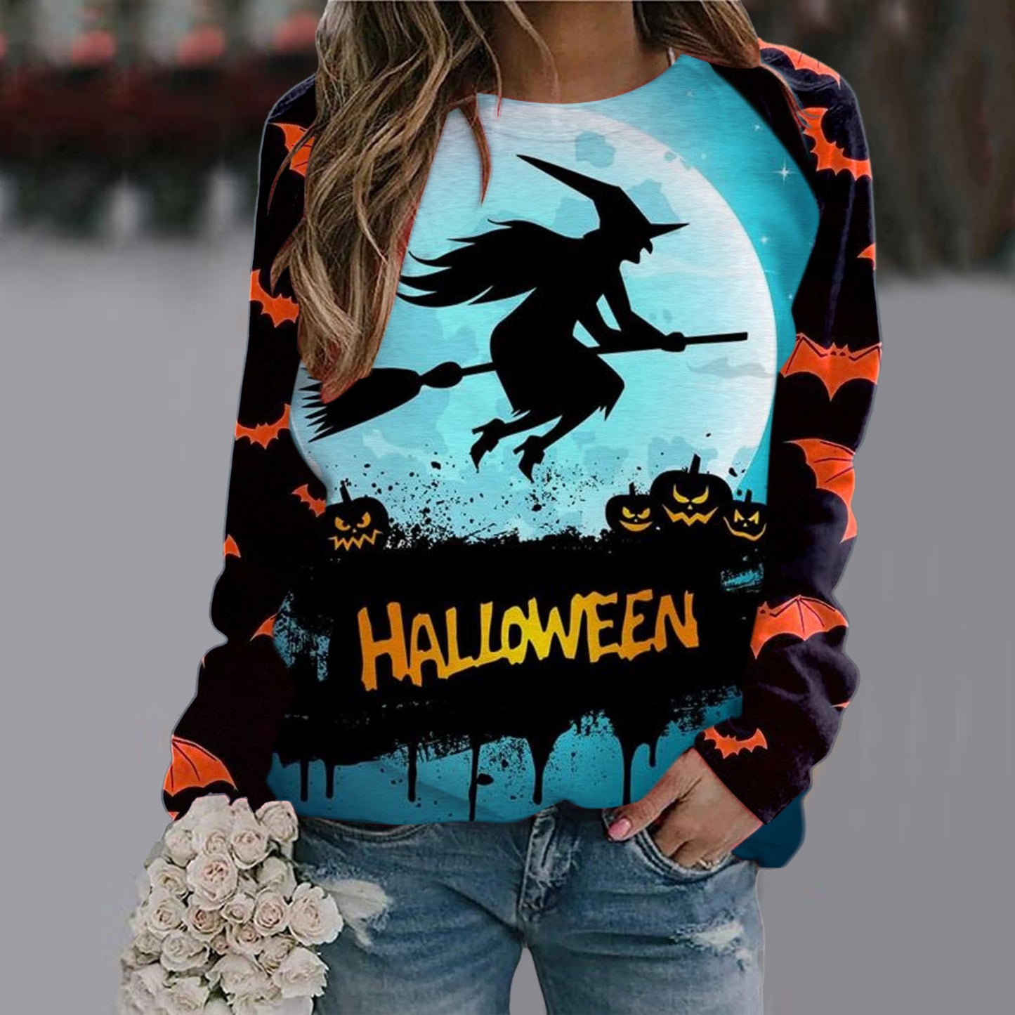 Women's Printed Long Sleeve T-shirt