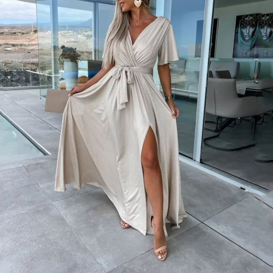 INS Casual Party Deep V Slit Dress