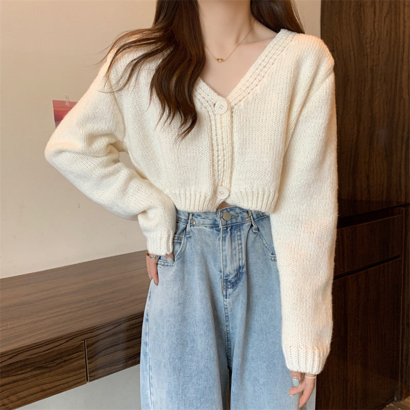 Cozy and Stylish Women's Knitted Short Cardigan Sweater